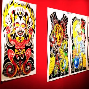 Some of the late Peter Mui's wonderful artwork. Photograph by Matt Modoono and Adam Glanzman. #artshow #fashion #fineart #Gallery360 #Japanese #Northeastern #PeterMui #traditional
