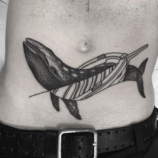 Tatuaje de ballena de Achille Molinè