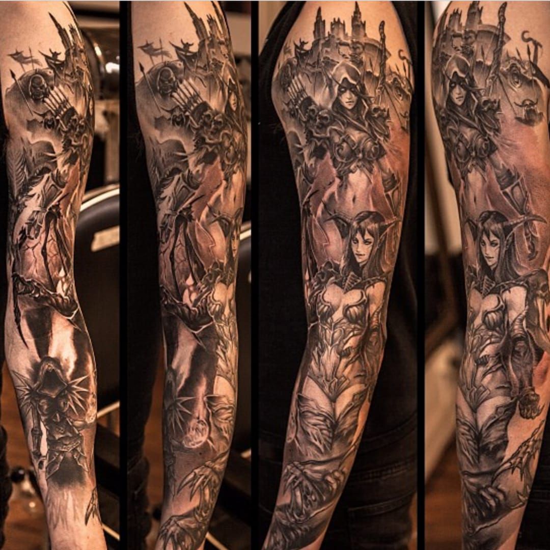 Tattoo Uploaded By Ross Howerton This Spartan Warrior Is Marching Into Deadly Combat In This Killer Hyperrealist Sleeve By Niki Norberg Instagram Niki23gtr That Also Depicts A Noble Lion Blackandgrey Hyperrealism