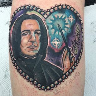 Tatuaje de Snape por Ashley Luka
