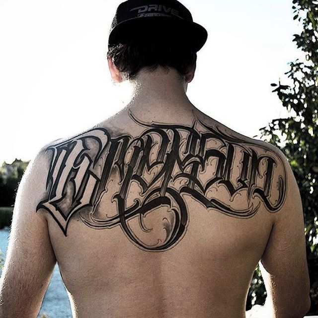 Sebastian lettering tattoo by Erik Gonzalez on Dribbble