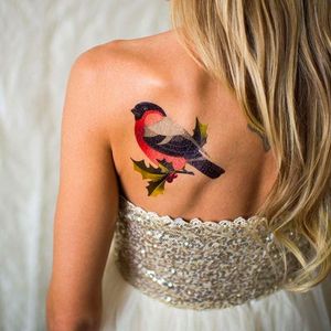 Pretty bird tattoo by Sasha Unisex #SashaUnisex #bird #Watercolor #Art
