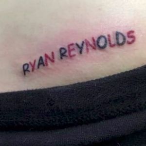 Ryan Reynolds by Chris Bath. The tattoo that sparked this article. #chrisbath #ryamreynolds #comicsans