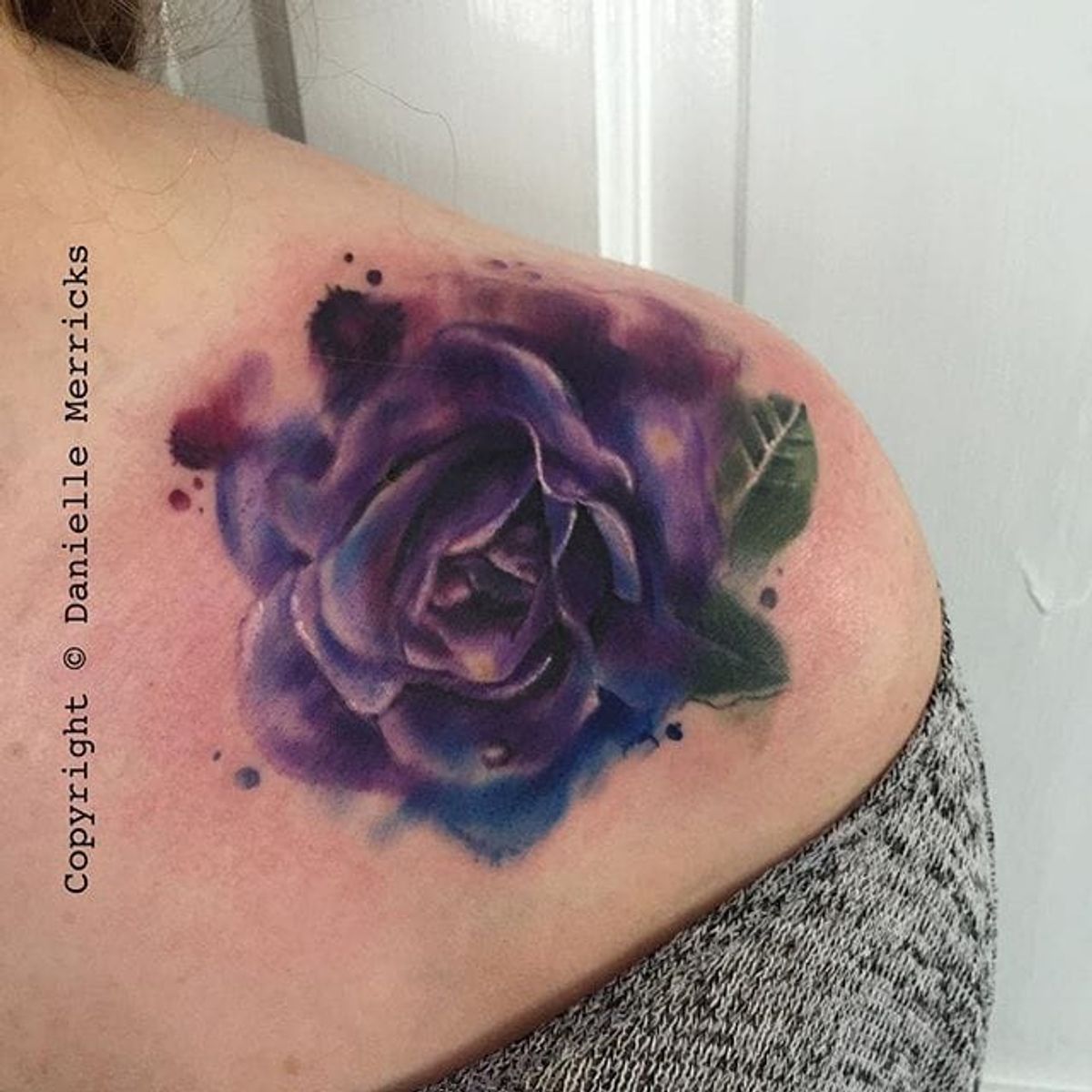 Tattoo Uploaded By Stacie Mayer • Purple Flower Watercolor Piece By