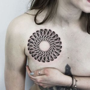 Mandala tattoo by Salaman #Salaman #dotwork #sacredgeometry #geometric #mandala #blackwork #btattooing