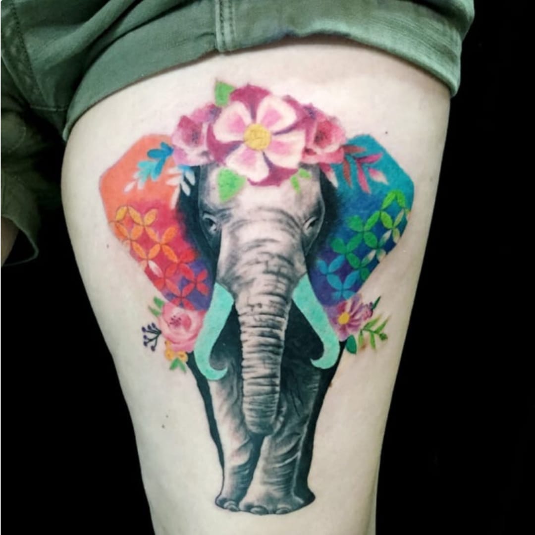 Tattoo uploaded by Tattoodo • A watercolor elephant by Adriana Talulah (IG—talulahtattoos). #AdrianaTalulah #elephant #watercolor • Tattoodo Tattoo uploaded by Tattoodo • A watercolor elephant by Adriana Talulah (IG—talulahtattoos). #AdrianaTalulah #elephant #watercolor • Tattoodo