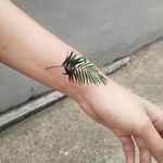 Palm leaf via instagram zihee_tattoo #palm #palmleaf #plant #watercolor #colorful #illustrative #zihee