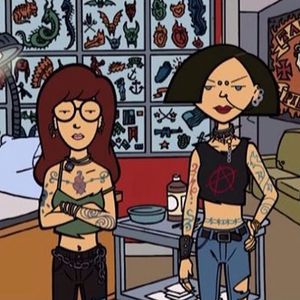 Daria and Jane at the tattoo shop. #Daria #MTVCartoons #MTV #Nostalgia