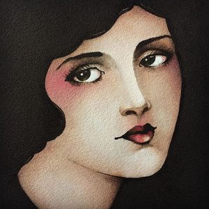 Blushing via instagram pain1666 #flashart #1920s #victorian #woman #portrait #flashfriday #artshare #diegodelfino