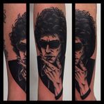 Bob Dylan Tattoo by Bobeus #BobDylan #Musictattoos #Portrait #Bobeus
