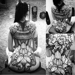 Ornamental backpiece tattoo by Laurent Z #LaurentZ #ornamental #flower #flowertattoo