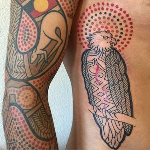Eagle Tattoo by Tatu Lu #eagle #aboriginal #aboriginalart #australian #australianartist #culturalart #TatuLu #bird