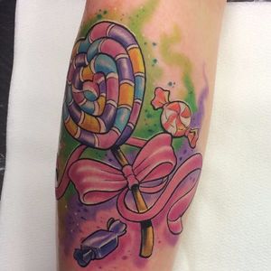 Candy tattoos by Danne Issakson. #candy #sweet #lollipop