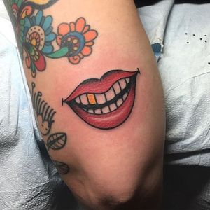 Mouth Tattoo by Terry Grow #mouth #traditionalmouth #oldschoolcool #gapfiller #traditional #TerryGrow