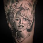 Awesome black and gray portrait tattoo done by Erick Holguin #blackandgray #portrait #ErickHolguin