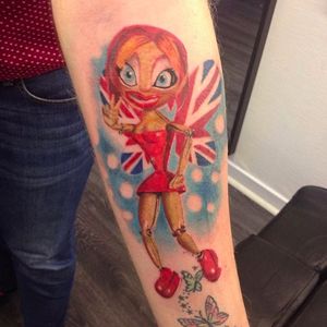 Ginger spice fairy tattoo on @klasaan #gingerspice #gerihaliwell #spicegirlstattoo #spicegirls