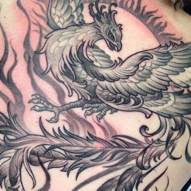 Tattoo uploaded by Stacie Mayer  Black and grey phoenix tattoo by Jay  Quarles blackandgrey realism bird phoenix JayQuarles  Tattoodo