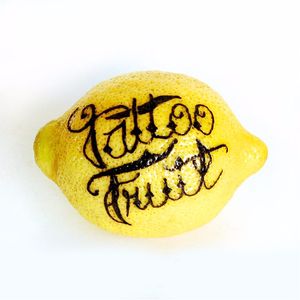 Tattooed lemon via tattoofruit.com #lemon #tattoofruit #tattooedlemon #fruit