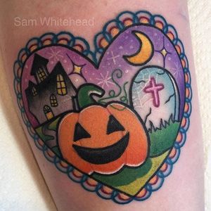 Halloween's not so spooky with some pastels thrown in. By Sam Whitehead. #cute #pastel #Halloween #pumpin #jackolantern #SamWhitehead
