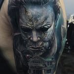Michael Myers Tattoo by Paul Acker #michaelmyers #michaelmyerstattoo #halloween #halloweenatattoo #horror #horrortattoo #PaulAcker