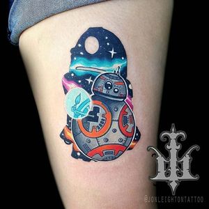 BB-8 Tattoo by Jon Leighton #BB8 #starwars #theforceawakens #forceawakens #starwarsink #JonLeighton