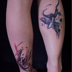 Bird tattoos by Mirco Campioni #MircoCampioni #graphic #bird