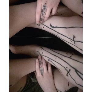 Various tattoos by Nastasja Barashkova. #NastasjaBarashkova #abstract #contemporaryart #blackwork