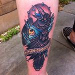 Three-eyed raven tattoo by Ashley Newton. #raven #threeeyed #gameofthrones #GOT