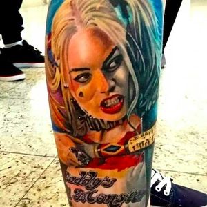 Harley Queen por Andy Marques! #AndyMarques #TatuadoresBrasileiros #tattoobr #tattoodobr #tatuadoresdobrasil  #HarleyQueen #dc #dccomics