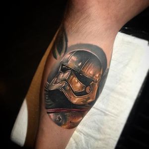 Storm Trooper tattoo by Poch Tattoos. #realism #colorrealism #PochTattoos #stormtrooper #StarWars