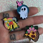 Bart, ghost, and pizza enamel pins by Alex Strangler. #AlexStrangler #enamelpin #cute #girly #pizza #bartsimpson #unicorn #thesimpsons #ghost #pin