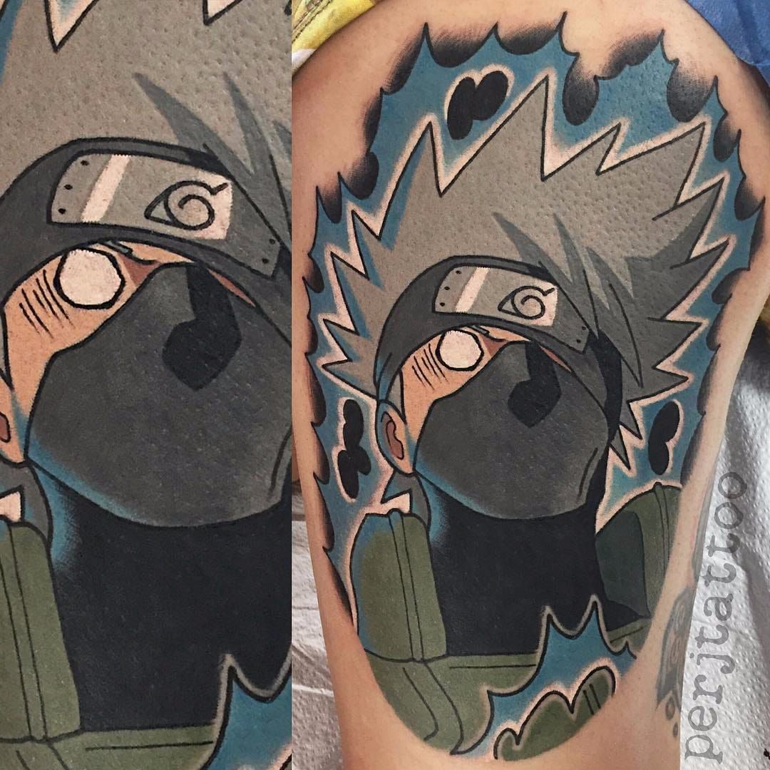 Tattoo uploaded by Luiza Siqueira • Kakashi Hatake de Naruto #AdamPerjatel  #comics #colorido #colorful #desenho #animação #cartoon #anime #kakashi  #kakashihatake #naruto #ninja #shinobi #homem #man • Tattoodo