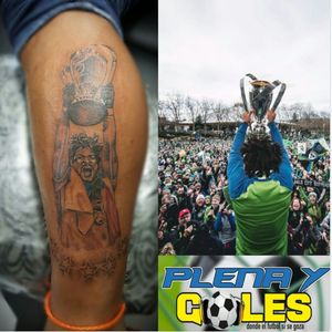 Torres' brand new celebratory tattoo. (Via Twitter - PlenayGolespty) #sports #soccer #romantorres #mls #seattlesounders