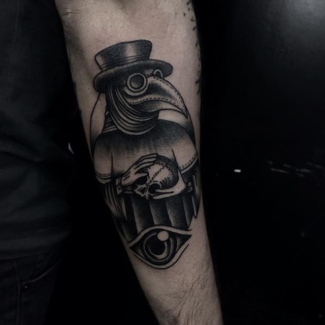 Plague doctor by Casper Macabre at Sacred Heart, Vancouver BC : r/tattoos