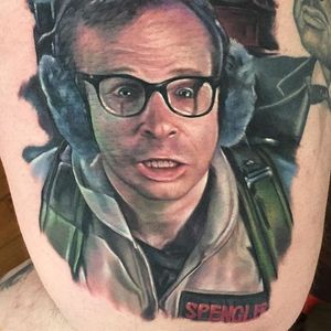 Louis Tully from 'Ghostbuters'. Tattoo by Kyle Cotterman. #realism #colorrealism #KyleCotterman #ghostbusters #LouisTully