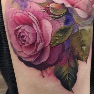 Details by Samantha Ford (via IG-samantha_ford_tattooers) #watercolor #flower #flora #painterlystyle #flowers #samford #samanthaford