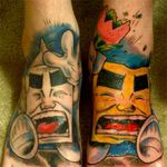 Milk and Cheese feet by The Devil Puppet #thedevilpuppet #milkandcheese #evandorkin #milkandcheesetattoo