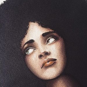 Afro beauty via instagram pain1666 #flashart #woman #portrait #afro #flashfriday #artshare #diegodelfino