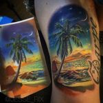 A relaxing scene from a tropical island by Jesse Rix (IG—jesse_rix). #beach #color #JesseRix #landscape #ocean #palmtree #realism