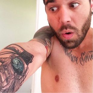 YouTuber Charles Trippy with a cool astronaut tattoo #tattooedyoutuber #YouTuber #astronaut #CharlesTrippy