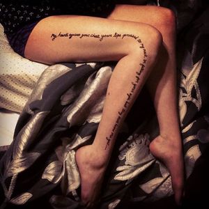 Rebekah's #edsheeranlyrics tattoo. #edsheeran #lyrics
