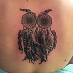 Dreamcatcher owl tattoo by Chino. #dreamcatcher #popular #trend #owl #nativeamerican