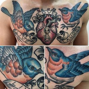 Bird Tattoo by Matt Buck #bird #birdtattoo #freehandbird #freehand #freehandtattoo #freehandtattoos #drawnon #drawnondesign #nostencil #nostenciltattoo #MattBuck