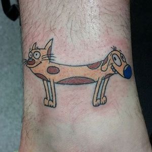 Catdog tattoo by Siarn. #catdog #nickelodeon #cat #dog #cartoon