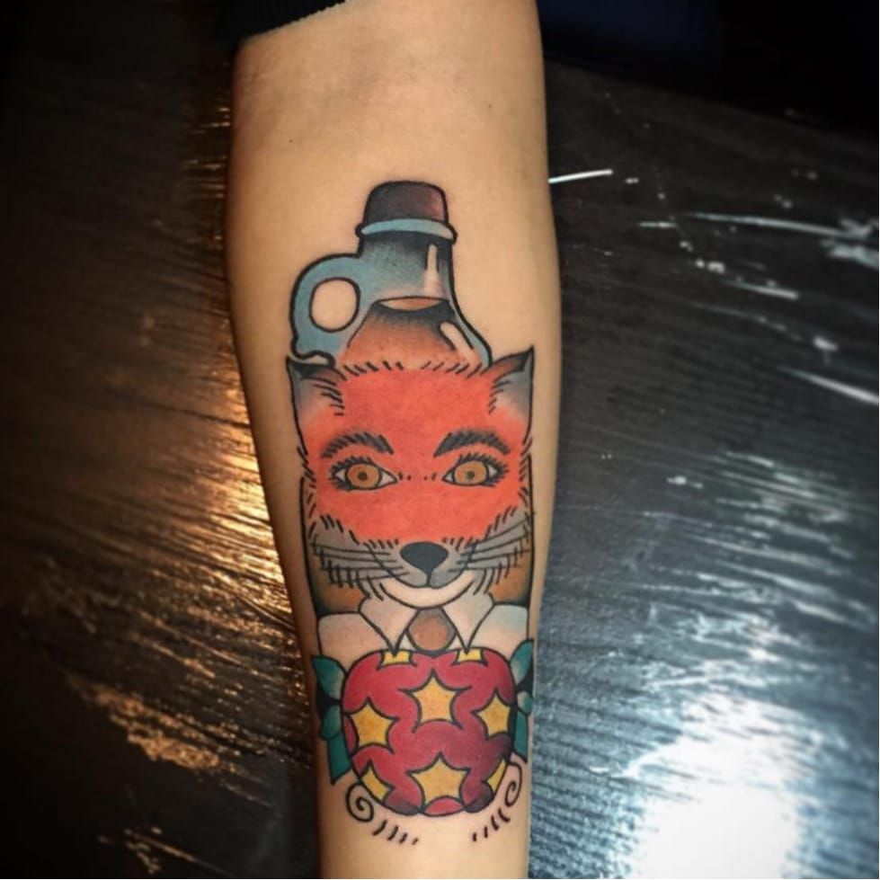Fantastic Mr Fox wolf tattoo  Татуировки