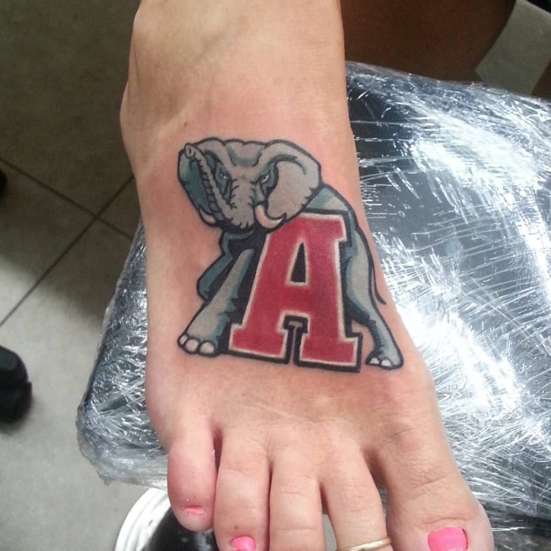 Tattoo uploaded by Joe • Alabama Tide. (via IG - trevorhalford.th) #CollegeSports #NCAA #Alabama #AlabamaRollTide #RollTide • Tattoodo
