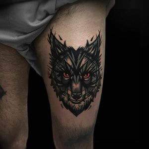 Wolf Head Sketch Style Tattoo by Rud De Luca @RudDeLuca #RudDeLuca #RudDeLucaTattoos #Sketch #Style #Animal #Wolf #Italy