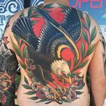 Eagle Tattoo by Chad Lenjer #eagle #eagletattoo #neotraditional #neotraditionaltattoo #neotraditionaltattoos #traditional #boldtattoos #moderntattoos #ChadLenjer