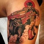 Matador tattoo by Ian Bederman #matador #bullfighter #traditional #IanBederman