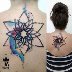 Mandala Spiral Tattoo by Rodrigo Tas #WatercolorTattoos #WatercolorTattoo #WatercolorArtists #Watercolor #Brazil #BrazilianTattooArtists #RodrigoTas #mandala